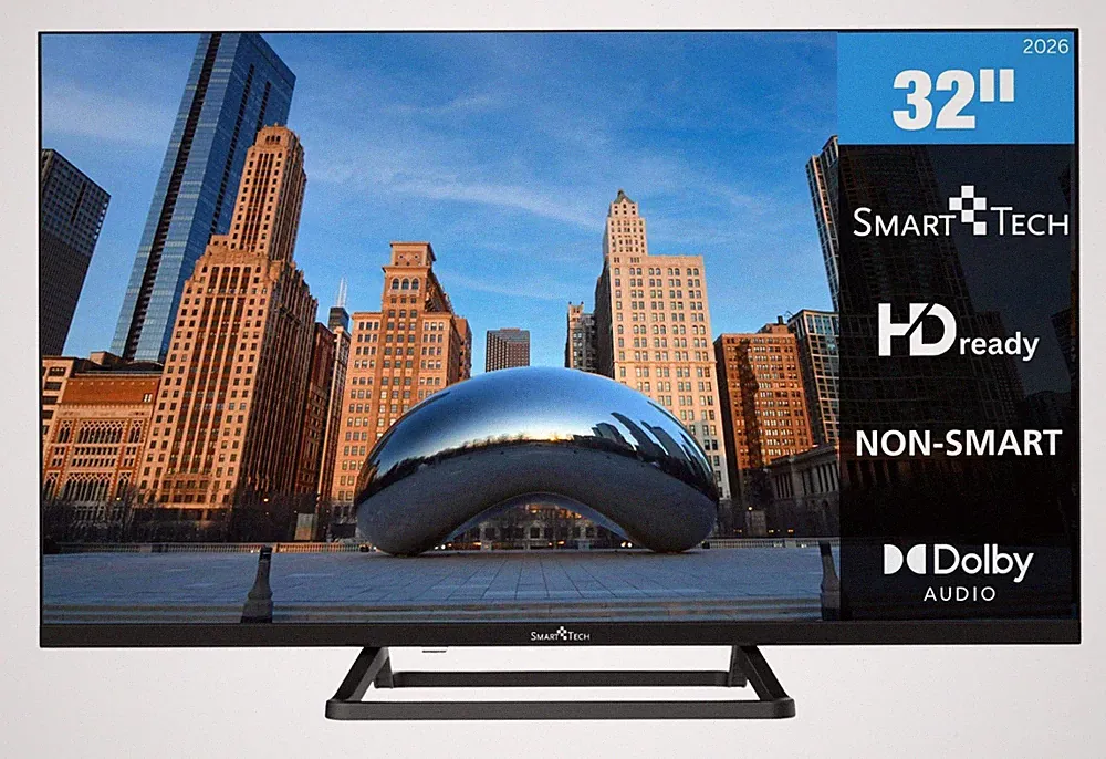 Smart Tech 32HN01V3 32 Zoll Fernseher LED TV HD Auflösung Triple-Tuner 2026