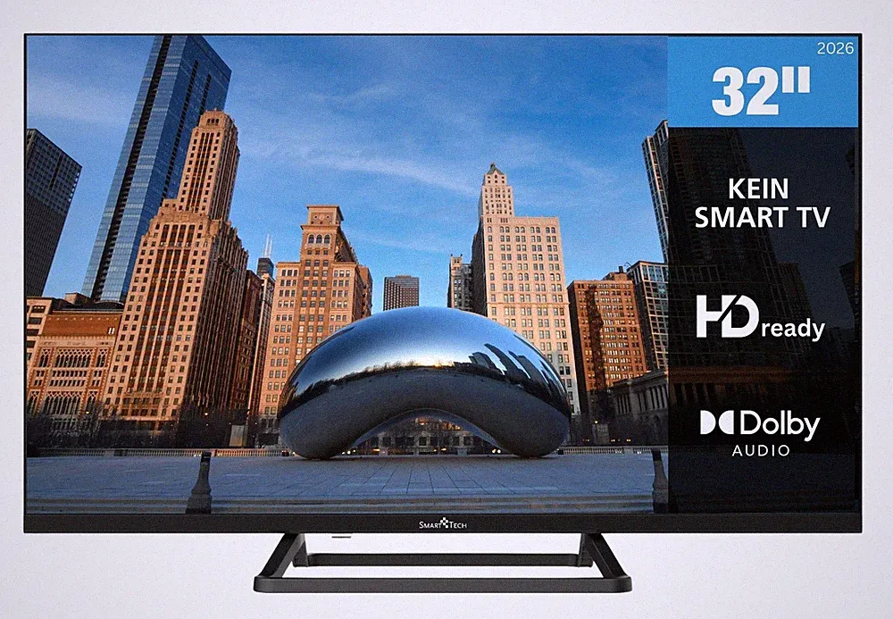 Smart Tech 32HN01V3 32 Zoll Fernseher LED TV HD Auflösung Triple-Tuner 2026