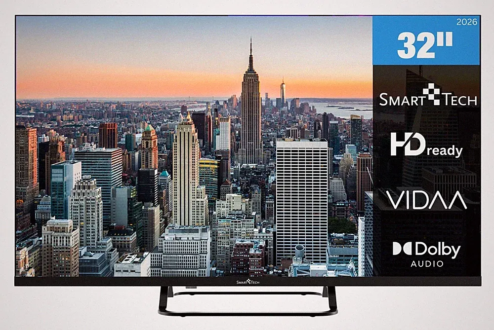 Smart Tech 32HV02V Fernseher 32 Zoll Smart TV VIDAA HD TV Triple-Tuner 2026
