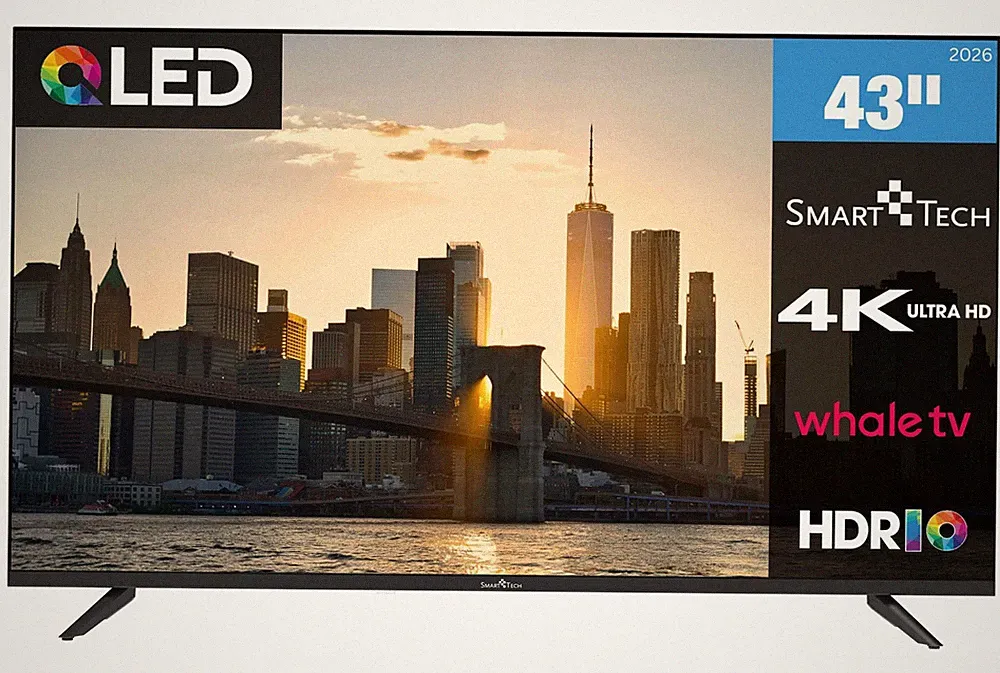 Smart Tech 43QH02V QLED Fernseher 43 Zoll Whale Smart TV 4K UHD HDR TV 2026