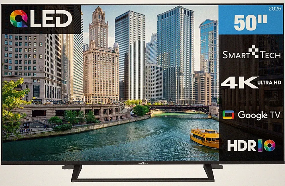 Smart Tech 50QG06K QLED Fernseher 50 Zoll Google TV 4K UHD HDR Smart TV 2026