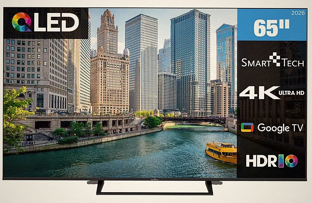 Smart Tech 65QG06K QLED Fernseher 65 Zoll Google TV 4K UHD HDR Smart TV 2026