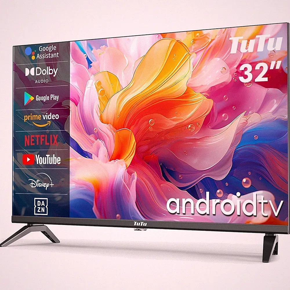 Smart TV 32 Zoll LED HD Ready Android TV Triple Tuner WiFi Bluetooth Dolby Audio