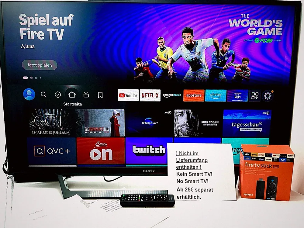 Sony 40 Zoll FULL HD LED LCD TV 102cm Fernseher Triple Tuner DVB-C/S2/T2 Receive