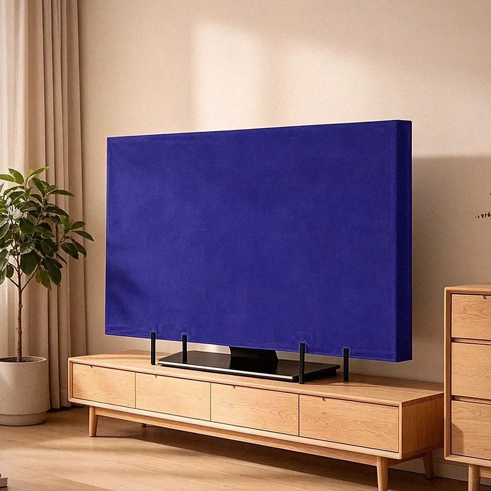 Staubdichte TV Abdeckung mit Bodenriemen für 55 65 75 Zoll LED LCD Plasma