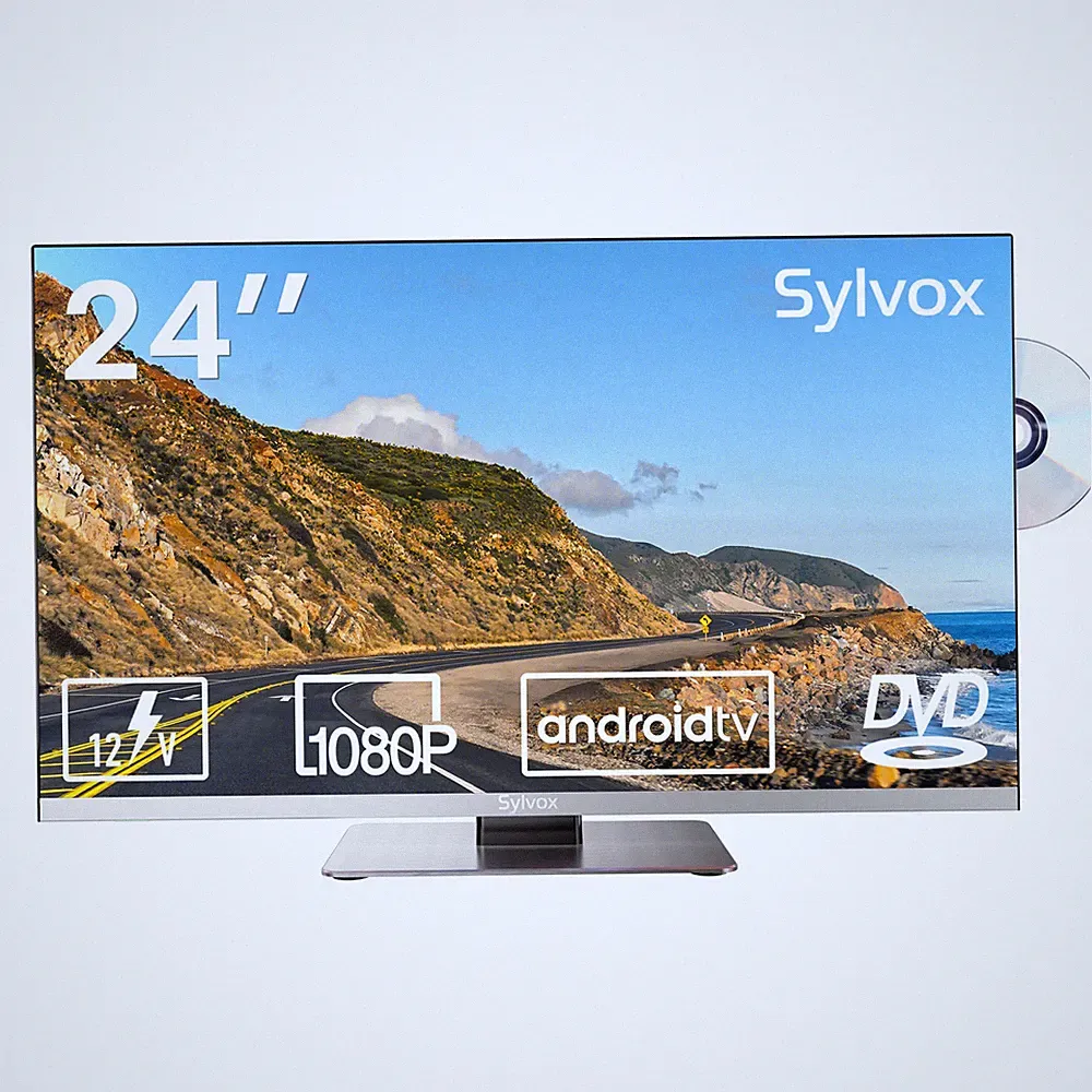 Sylvox 12V Smart TV 60cm für Wohnmobile DVD-Player 1080P rahmenloses Design