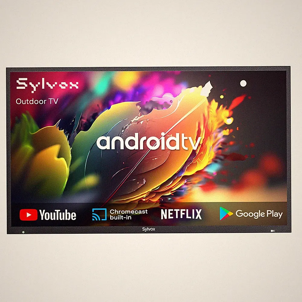 Sylvox 190cm/75 Zoll Smart TV für den Außenbereich wasserdicht 1000 Nits 4K HDR