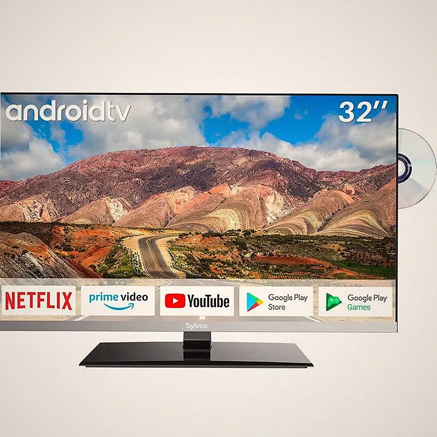 SYLVOX 32 " 12V Smart TV für Wohnmobile mit integriertem DVD-Player 1080p FHD