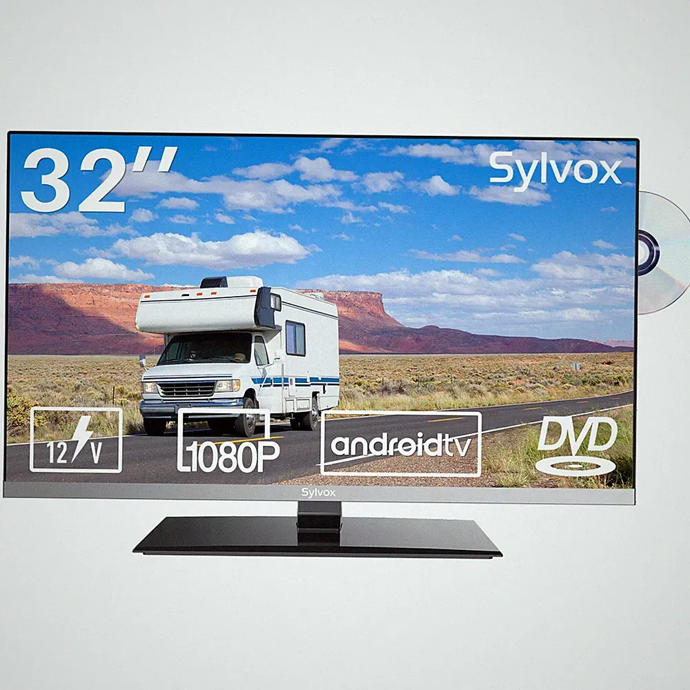 Sylvox 32-Zoll-12V-Wohnmobil-Fernseher mit integriertem DVD-Player für Wohnwagen