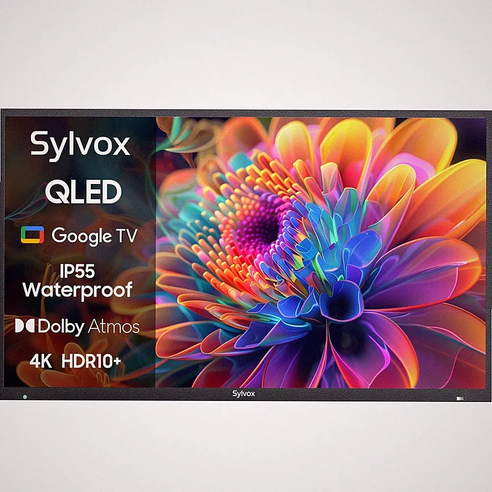Sylvox 75-Zoll-QLED-Smart-Outdoor-TV mit Google TV, 1000 nits und Chromecast