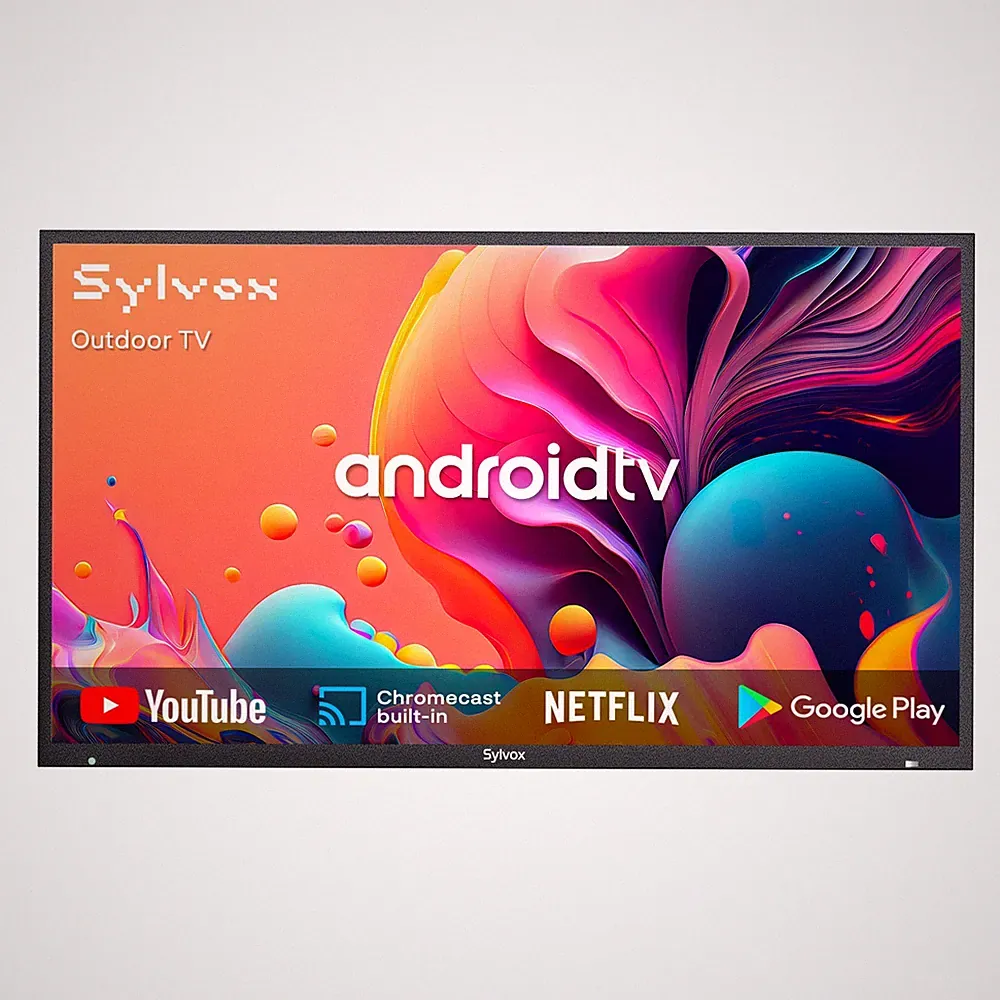 Sylvox 75 Zoll Smart TV für den Außenbereich,wasserdicht,1000 Nits,4K,Chromecast