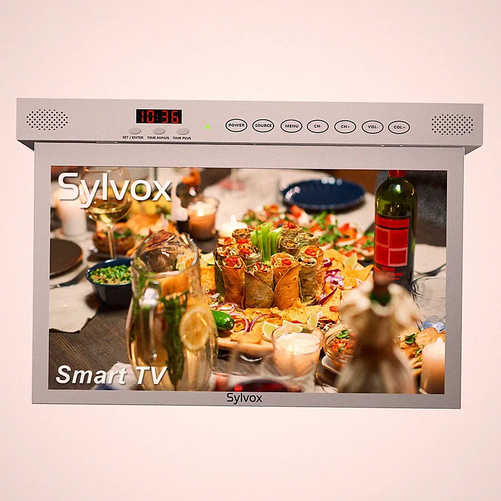 Sylvox Silver 15,6-Zoll-Smart-Google-TV, für die Küche, mit WLAN, klein