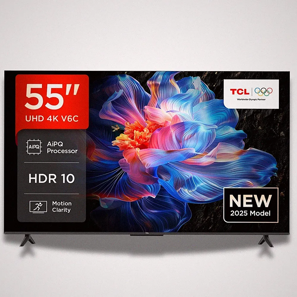 TCL 55 Zoll Smart TV UHD 4K LED WiFi Bluetooth HDR10+ Fernseher Google HVA Dolby