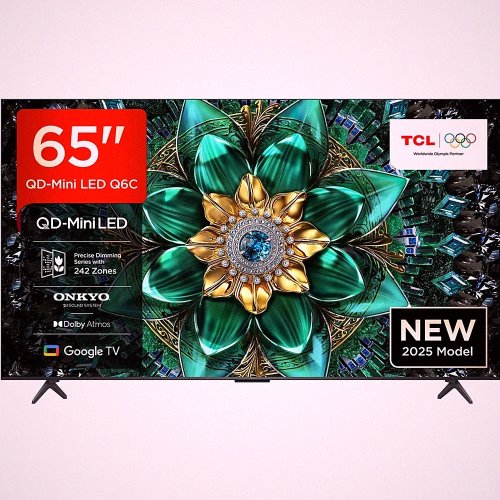 TCL 65Q6C 65 Zoll 4K QD Mini LED Smart TV 144Hz Google TV Dolby Vision Atmos