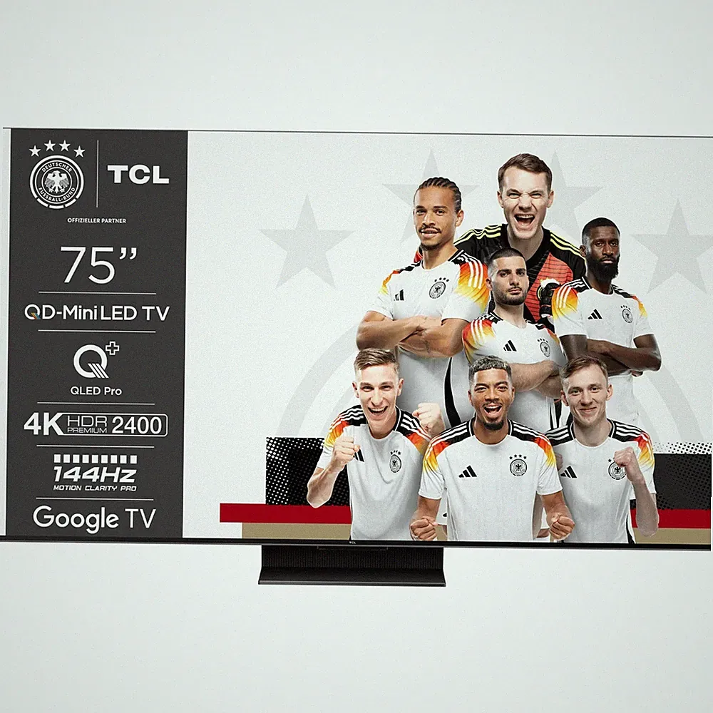 TCL 75C79N 75 Zoll QLED PRO Mini-LED Fernseher 144Hz 4K Ultra HDR Google Alexa