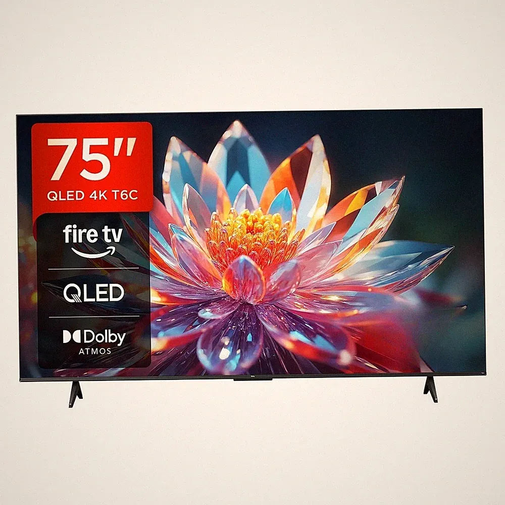 TCL 75T6C 75 Zoll 4K QLED Smart TV Fire TV Dolby Vision Atmos HDR10+ Alexa Neu