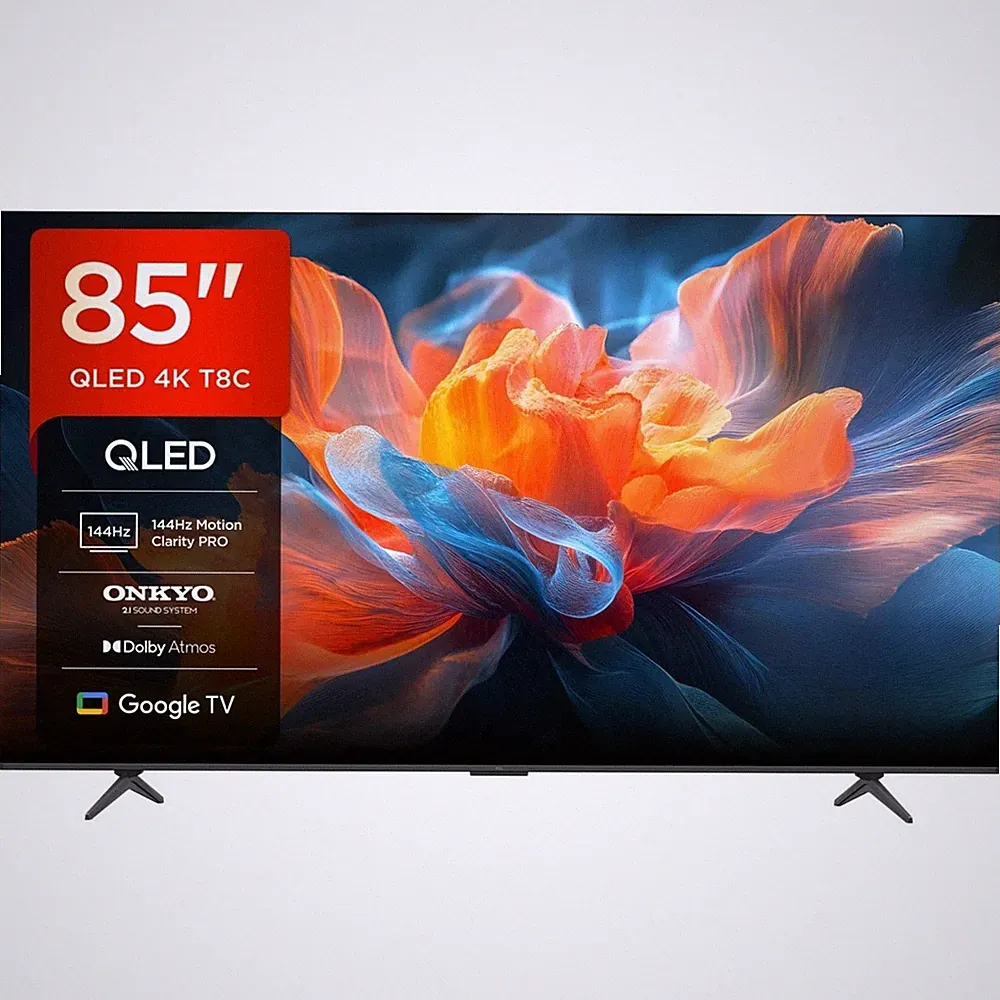 TCL 85T8C 85 Zoll QLED 4K Ultra HD Google TV 144Hz Dolby Vision Dolby Atmos HDR