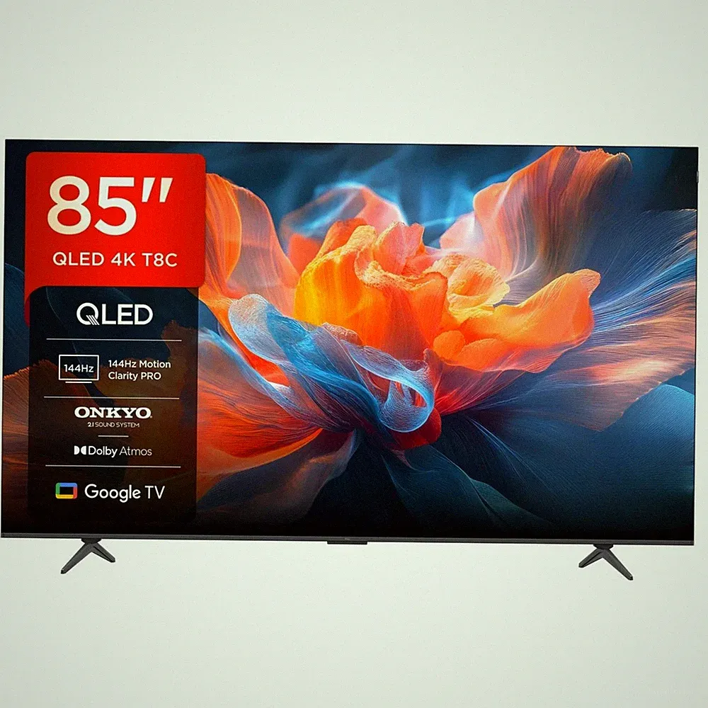 TCL 85T8C QLED 85 Zoll 4K HDR Google TV 144Hz Dolby Vision Onkyo FreeSync NEU