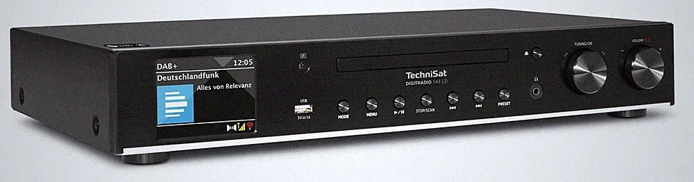 TechniSat DigitRadio 143 CD Home-Audio-Minisystem DAB+, FM Bluetooth Schwarz