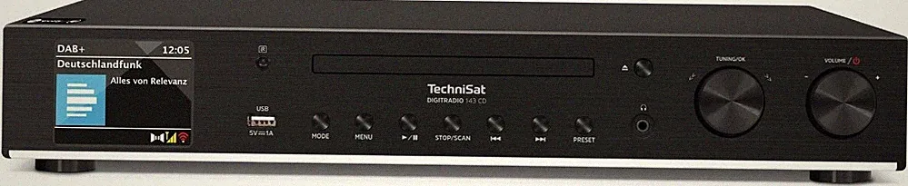 Technisat Radioempfänger mit CD DigitRadio 143 (V3-Schwarz) CD
