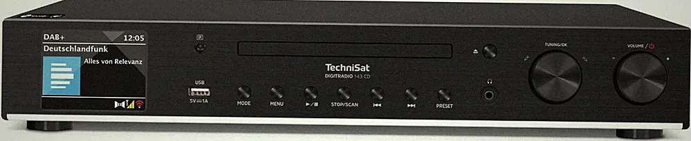 Technisat Radioempfänger mit CD DigitRadio 143 (V3-Schwarz) CD