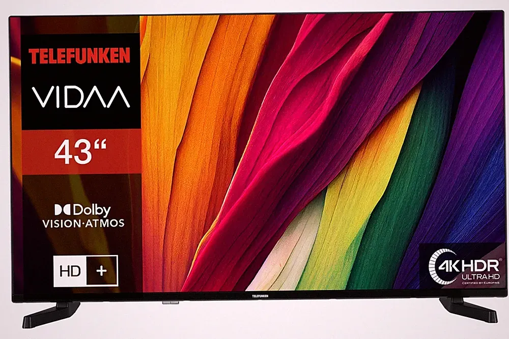 Telefunken D43U790B2CW Fernseher 43 Zoll VIDAA Smart TV 4K HDR Dolby Vision 2026