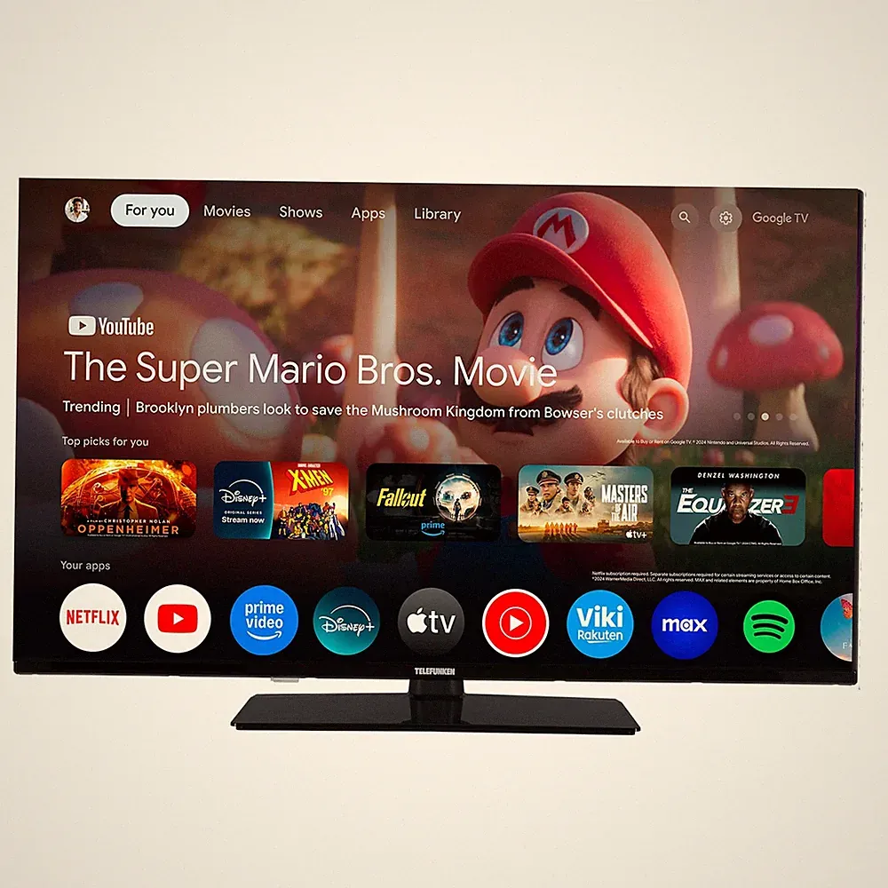 Telefunken D43U980B2CW Smart TV 43 Zoll Google TV Fernseher schwarz