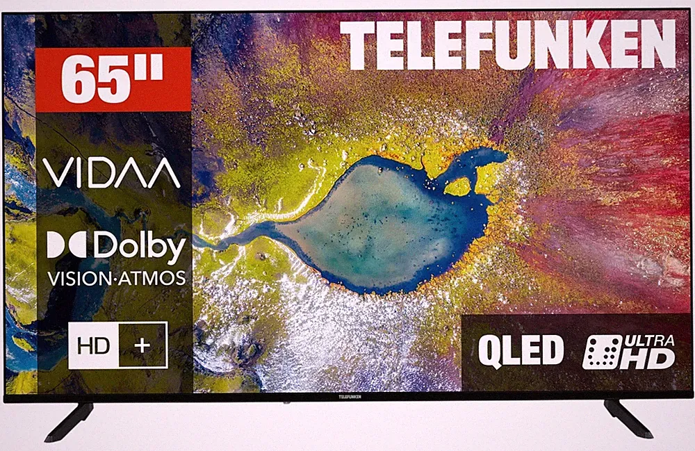 Telefunken D65Q920B2CW QLED Fernseher 65 Zoll VIDAA Smart TV 4K UHD HDR TV 2026
