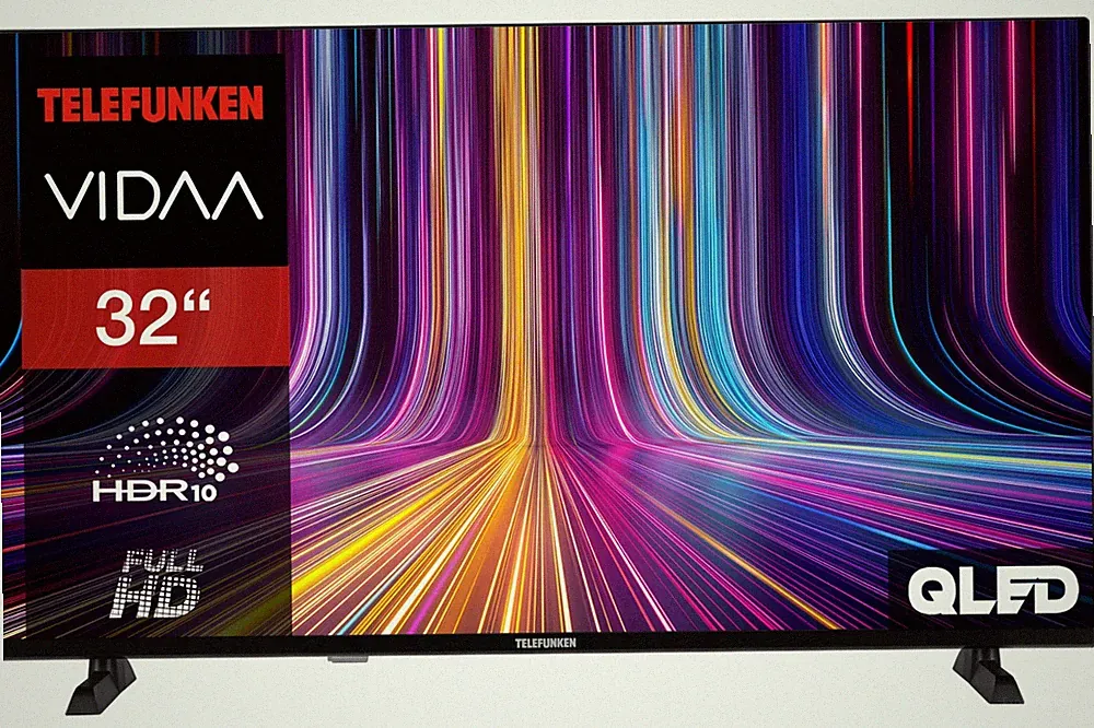Telefunken QLED Fernseher 32 Zoll VIDAA Smart TV Full HD HDR LED TV Triple-Tuner