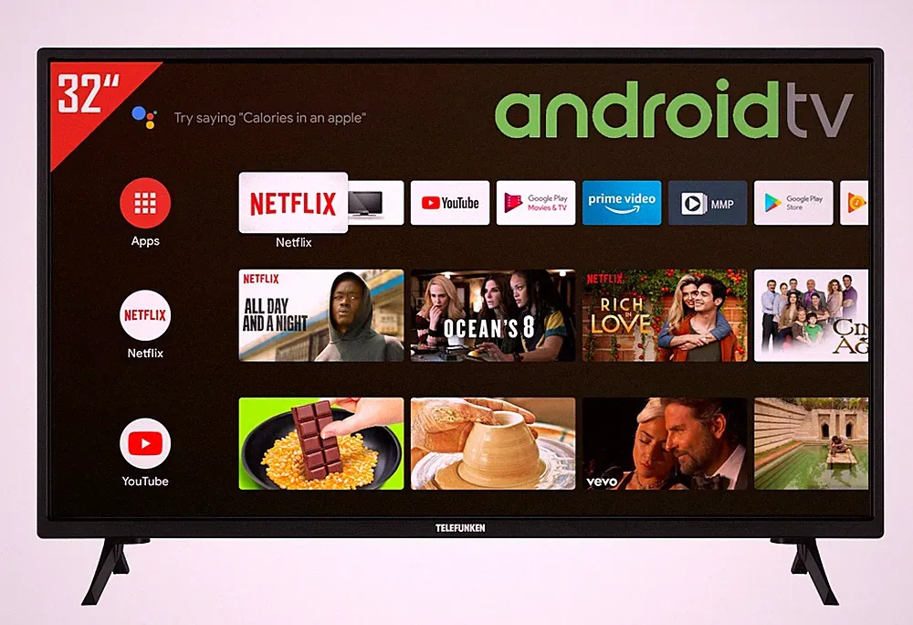 Telefunken XF32AJ600 32 Zoll Fernseher Full HD Android TV Triple-Tuner gebraucht