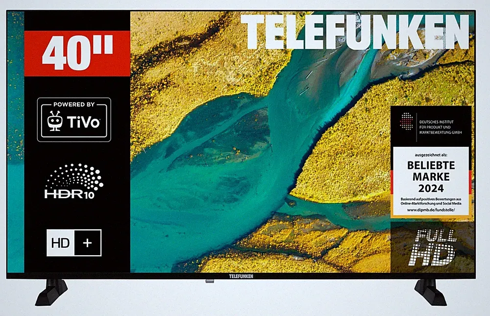 Telefunken XF40TP900S Fernseher 40 Zoll Smart TV TiVo Full HD HDR TV HD+ 2026