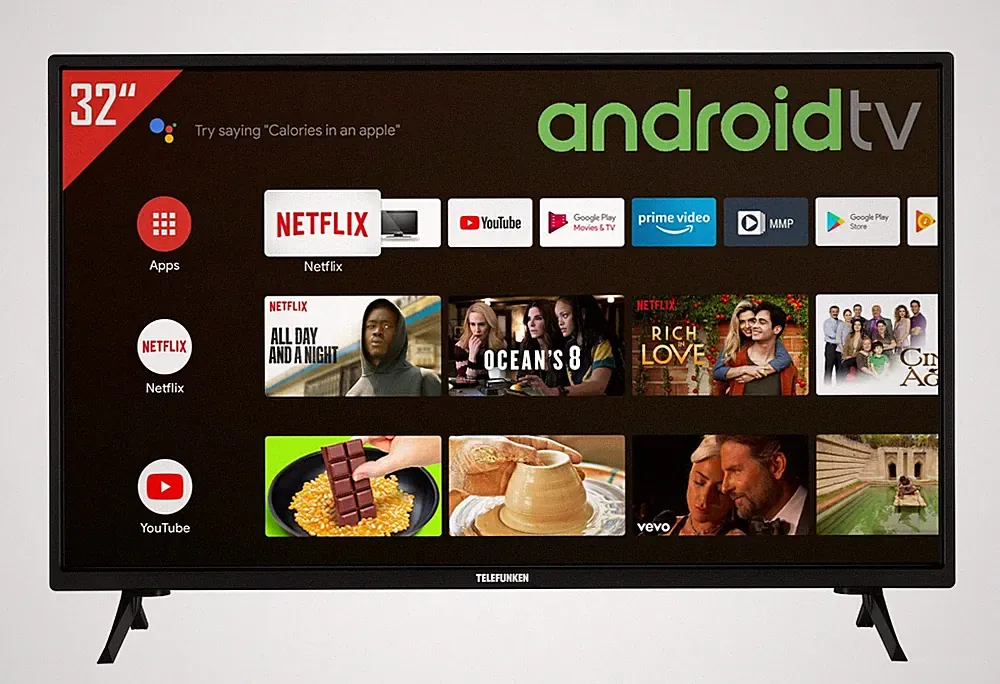 Telefunken XH32AJ600 32 Zoll Fernseher HD-ready Android TV Prime Video / Netflix