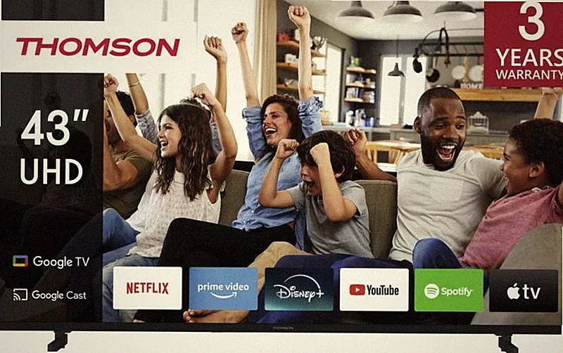 Thomson 43UG4S14 43Zoll 109 cm Fernseher Smart TV 4k UHD WLAN Schwarz