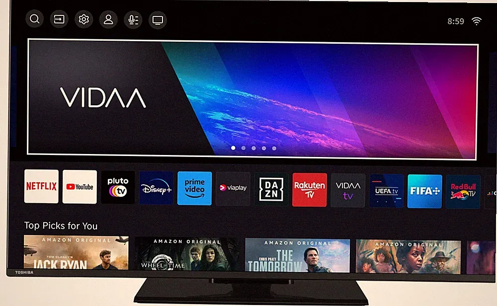 Toshiba 40 Zoll QLED Fernseher VIDAA Smart TV Full HD HDR LED TV Triple-Tuner