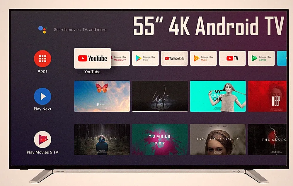 Toshiba 55 Zoll Fernseher Android Smart TV 4K UHD HDR Dolby Vision gebraucht