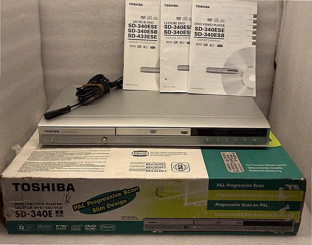 TOSHIBA SD-340E Mp3 CD DVD-Player für TV & Audio HiFi Baustein Anlage High End✅