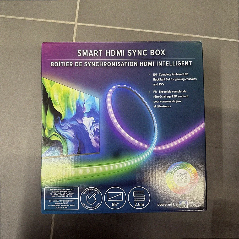 TV Ambilight Set HDMI Sync Box RGBIC LED Streifen 2,6 m/65 Zoll