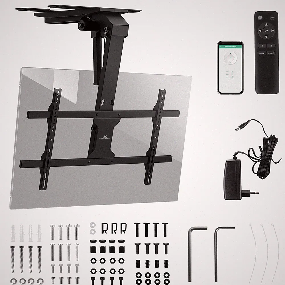 TV-Deckenhalterung Elektrische Fernseherhalterung 43-86" bis 45 kg Tuya-Support