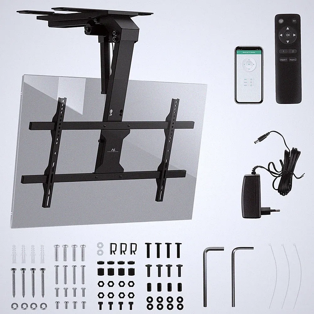 TV-Deckenhalterung Elektrische Fernseherhalterung 43-86" bis 45 kg Tuya-Support