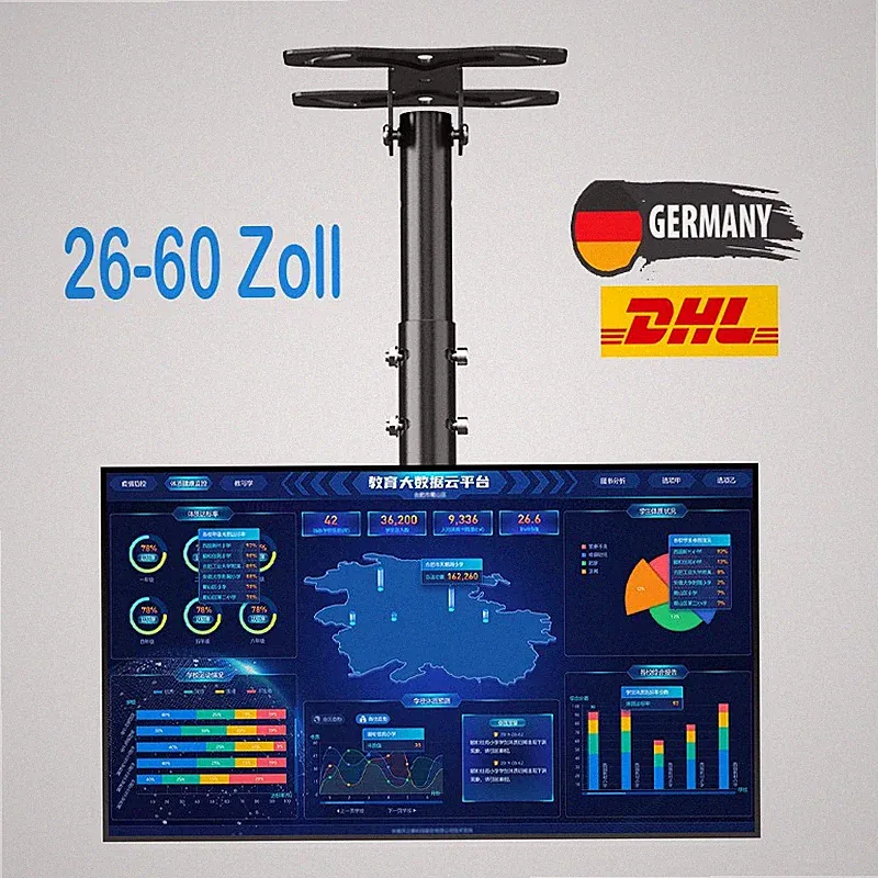 TV Deckenhalterung für 30-60" Zoll LCD LED TV Fernseher Deckenhalter Schwenkbar