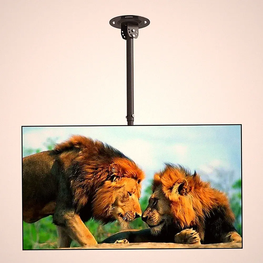 TV Deckenhalterung für 37-75 Zoll Fernseher, höhenverstellbar, neig- und