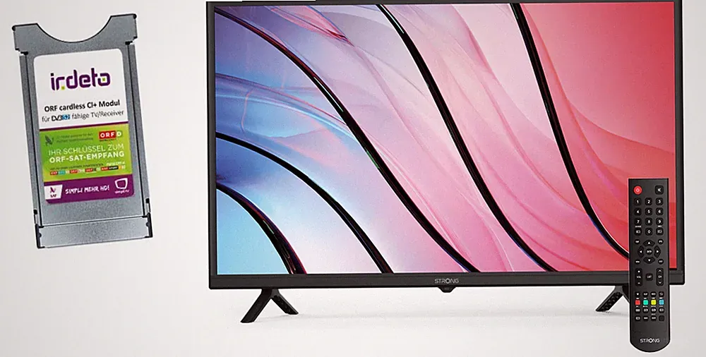Tv Fernseher 32 zoll Strong SRT32HF2003 CI DVB-T2/C/S2 Tuner Orf Hd Austria