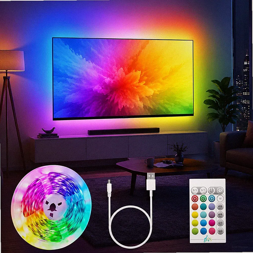 TV LED Hintergrundbeleuchtung für 65-75 Zoll Fernseher & PC Musik Sync 4.4m