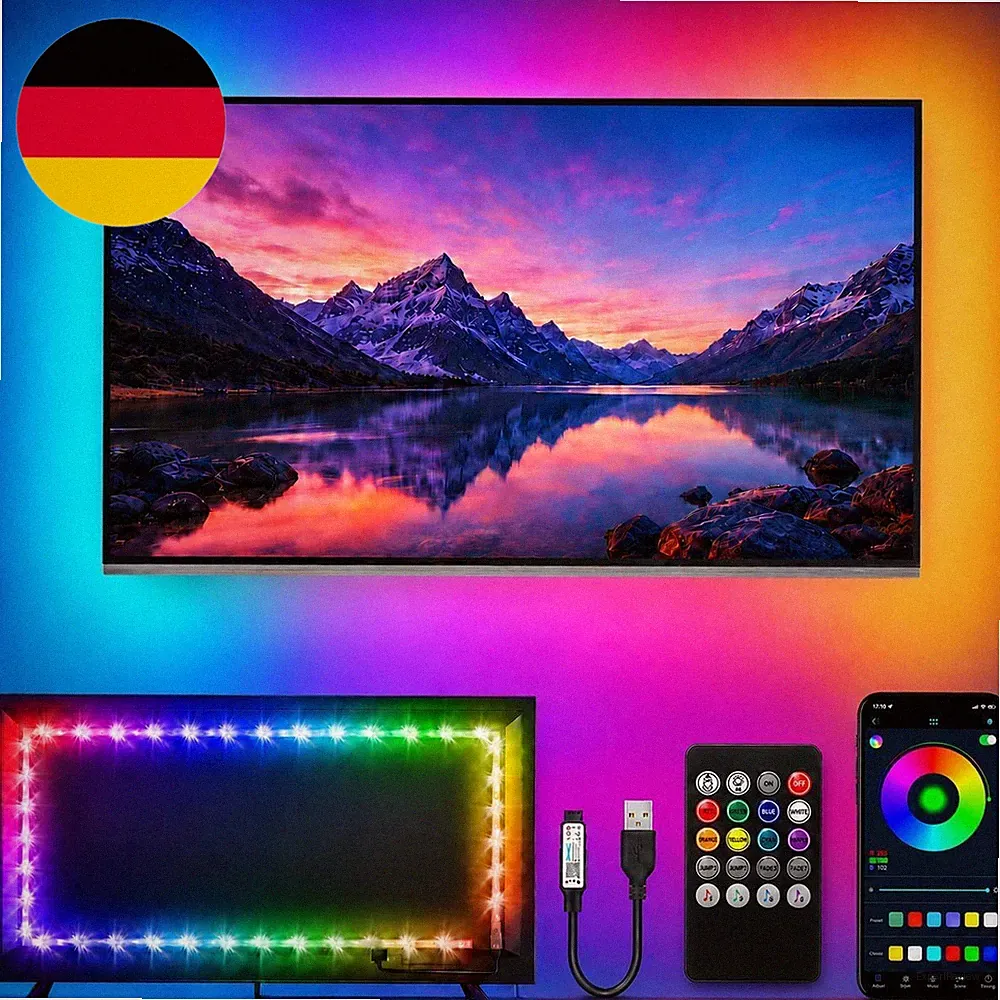 Tv-Led-Lichter, 5 M Tv-Hintergrundbeleuchtung Für 114-190 Cm (45-75 Zoll) Fernse