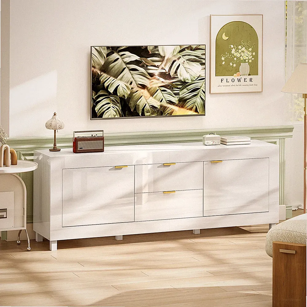TV-Schrank Hochglanz TV Lowboard für Fernseher bis zu 75 Zoll Refurbished