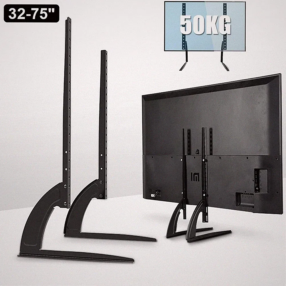 TV Ständer 37-75 Zoll Standfuß Höhenverstelbar TV Display Halterung Fernsehtisch