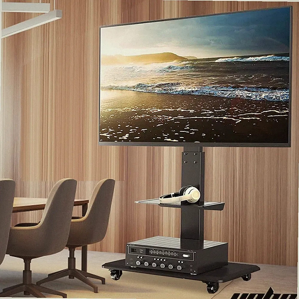 TV Ständer Bodenständer 55 65 70 Zoll TV Standfuss mit Rollen HöhenverstellbarTV