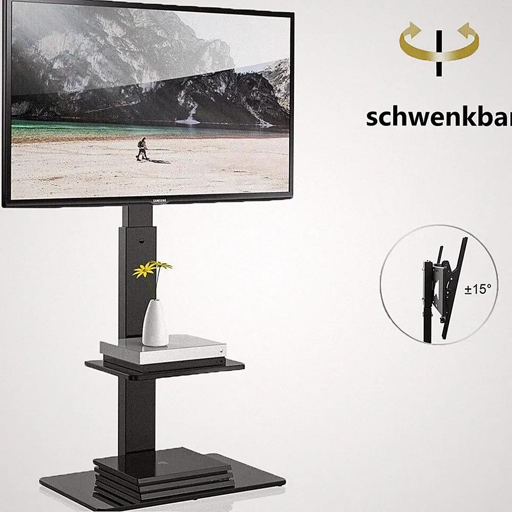 TV Ständer Bodenständer Standfuß Fernsehstand schwenkbar 32-65" Fernseher VESA