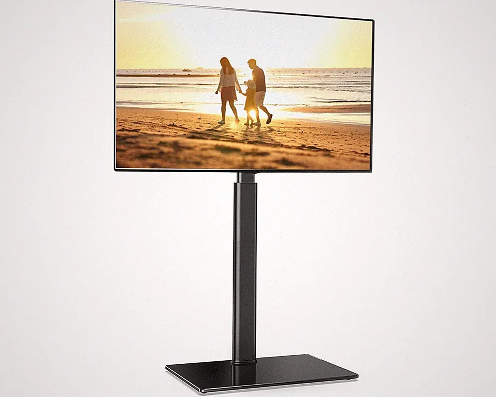 TV Ständer Glasboden höhenverstellbar 32-60 Zoll 30 KG schwarz schwenkbar stabil