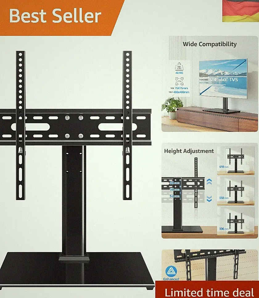 TV Ständer Höhenverstellbar Für 24-60 Zoll LCD Led OLED Fernseher, Max. 40KG,...